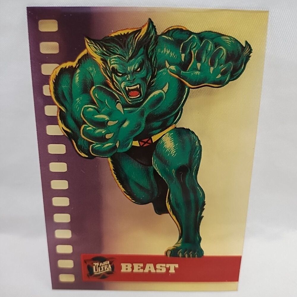 Marvel 1995 Fleeer Ultra X-Men Beast Suspended Action Card #1